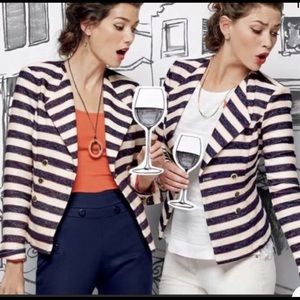 CAbi cruise jacket striped nautical blazer plus BONUS navy surplice top